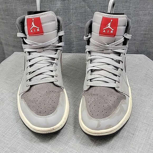 Nike Men's Air Jordan 1 Retro Camo High Sneakers AA3993-027  Gray 2017 OG SZ 9.5 - Picture 2 of 12